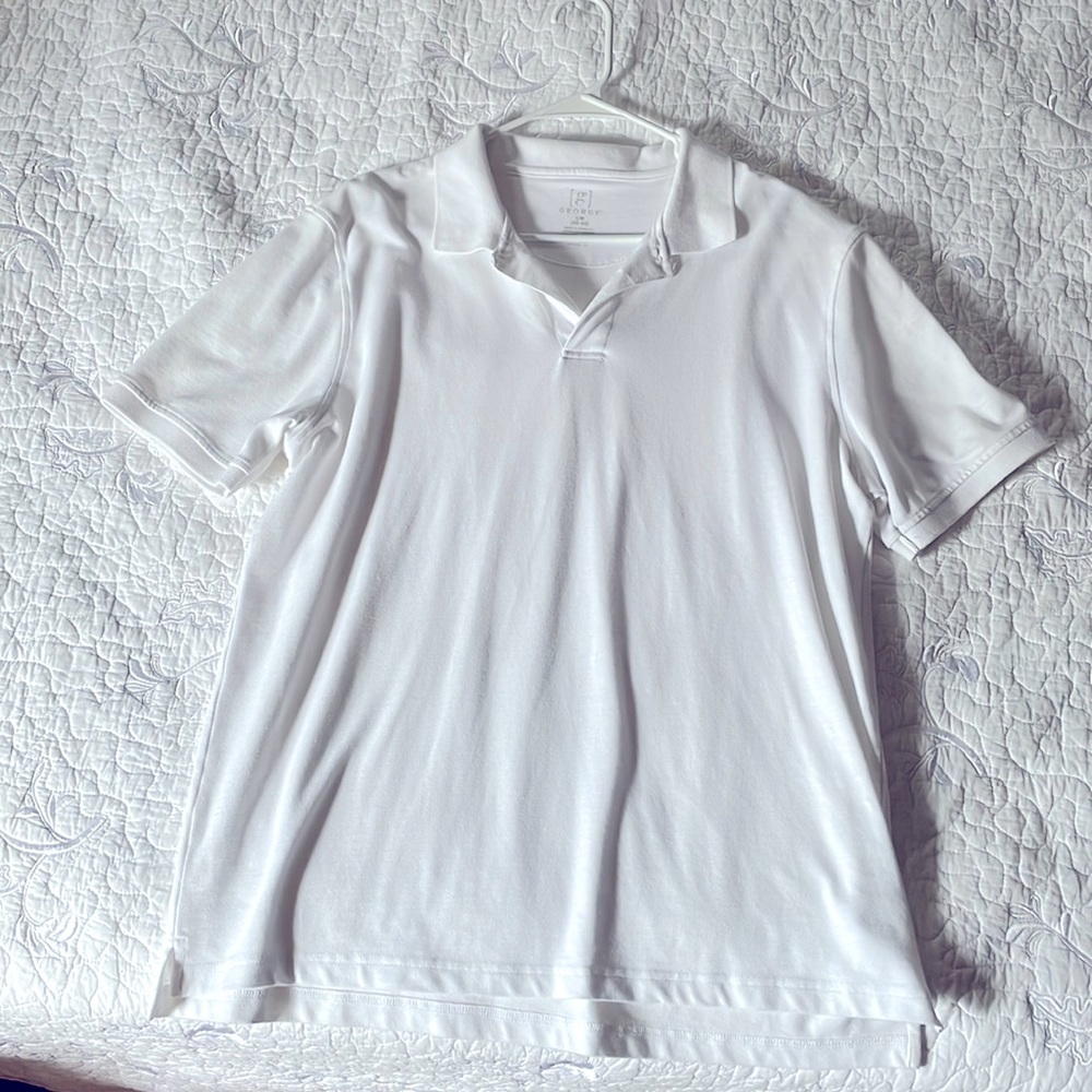 Worn Once Large White George Collared Shirt